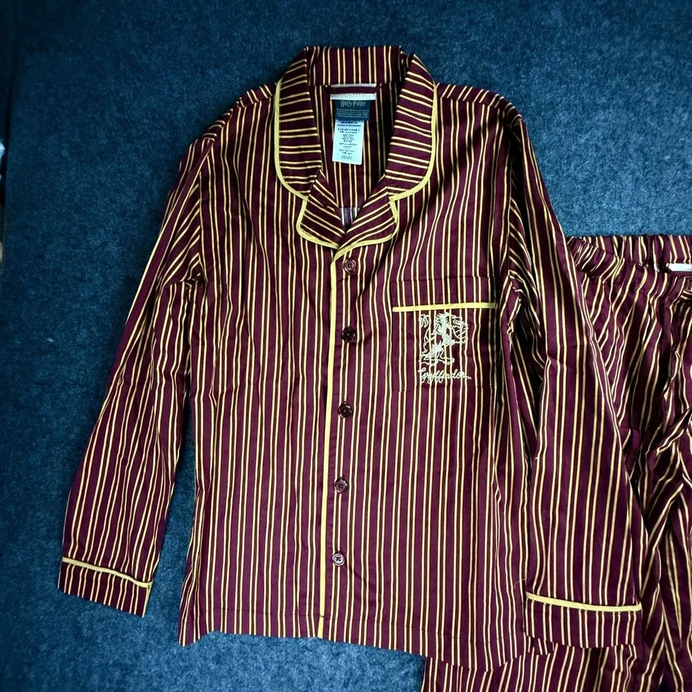 Harry Potter Gryffindor Pajama Set Pottery Barn Teen‎ Small Burgundy Gold Cotton